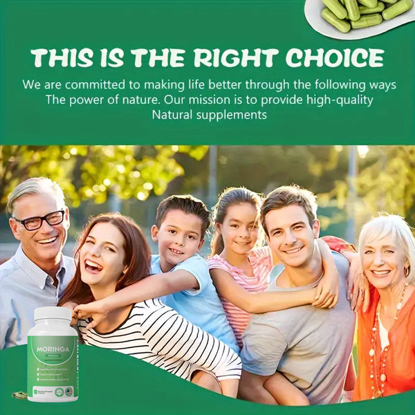Pura Moringa Leaf Capsules for Energy, Metabolism & Immune Support