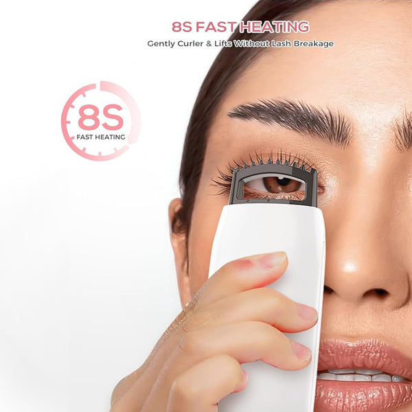 5D Push Heated Eyelash Curler - Quick Heat, Adjustable Comfort, Effortless Elegance