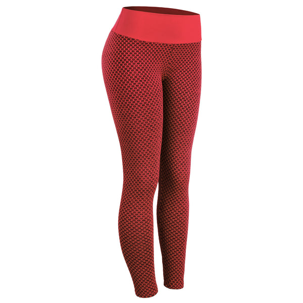 Elevate Wellness: Seamless High-Waist Plaid Leggings