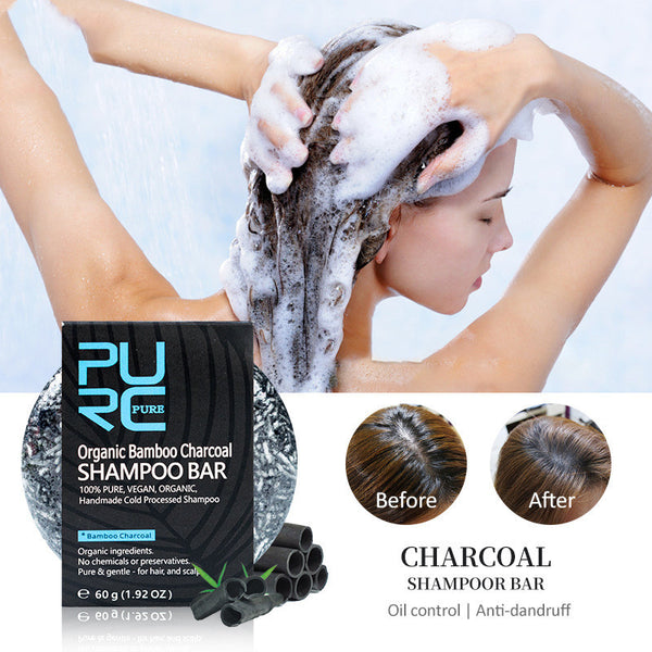 Bamboo Charcoal Luxe Shampoo Soap for Effortless Hair Care