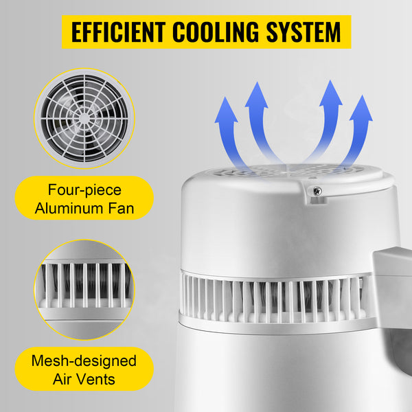 Premium 4L Stainless Steel Water Distiller for Ultimate Purity & Wellness