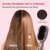 Keratin Ceramic Hair Straightening Brush with 4D Technology