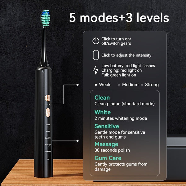 Travel-Ready Electric Toothbrush for Effortless Oral Care