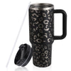 40oz Stainless Steel Travel Mug with Straw and Handle - BPA Free - BloomRadiant