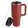 40oz Stainless Steel Travel Mug with Straw and Handle - BPA Free - BloomRadiant