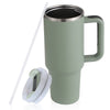 40oz Stainless Steel Travel Mug with Straw and Handle - BPA Free - BloomRadiant