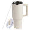 40oz Stainless Steel Travel Mug with Straw and Handle - BPA Free - BloomRadiant