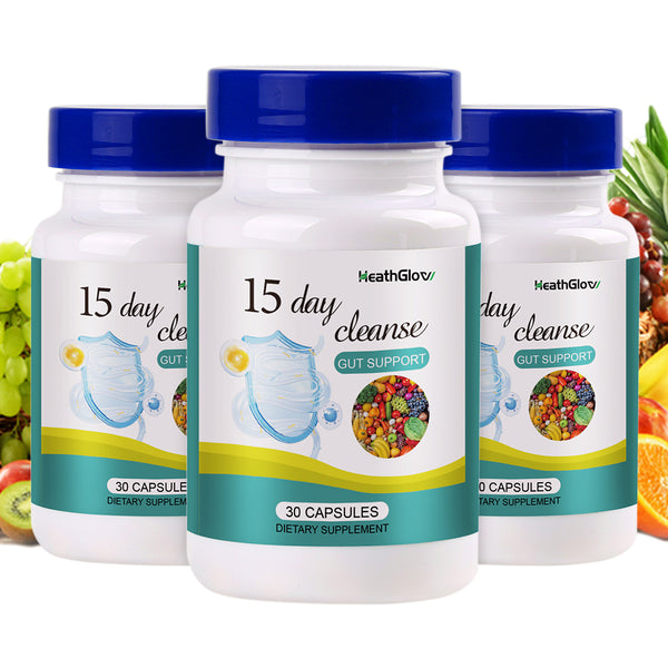 HeathFlow 15 Day Cleanse - Premium Gut Support Capsules