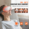 VEVOR Premium Heated Eye Massager with Bluetooth Music - 5 Modes, 180° Foldable Design