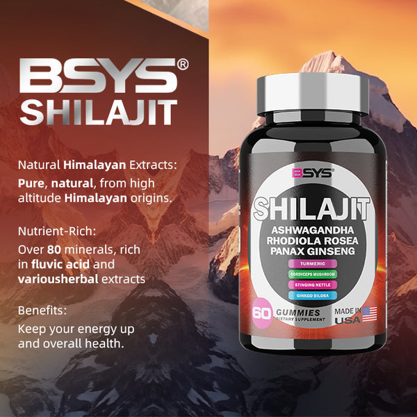 BSYS 8IN1 Shilajit Gummies for Enhanced Wellness and Vitality