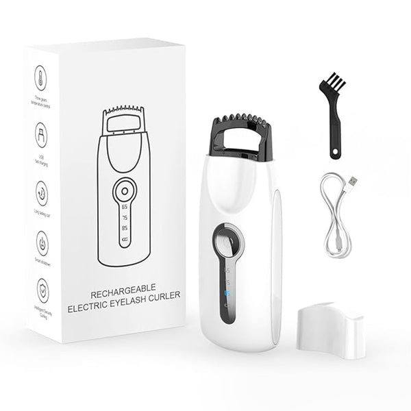5D Push Heated Eyelash Curler - Quick Heat, Adjustable Comfort, Effortless Elegance