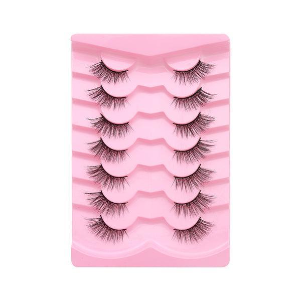 Natural Elegance Wispy Eyelashes - 7 Pairs of Comfortable, Lightweight Lashes
