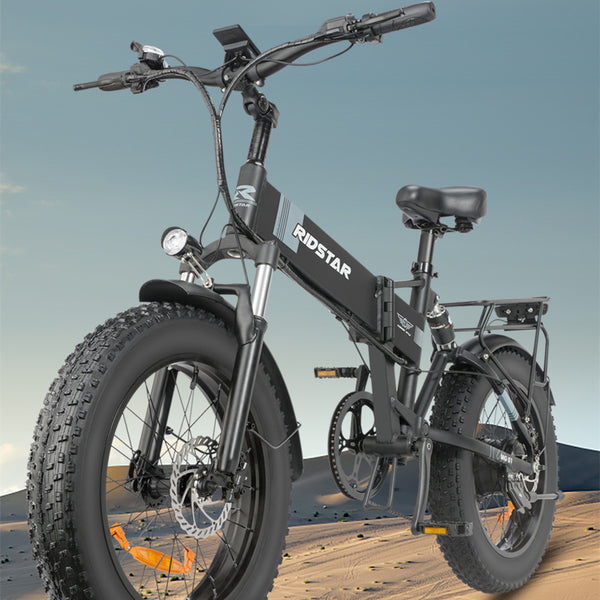 20-Inch Wide Folding Electric Mountain Bicycle with Fat Tires
