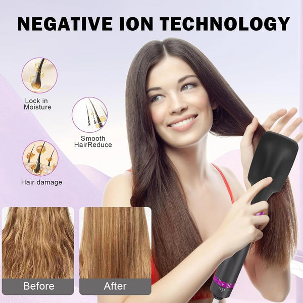 5-In-1 Negative Ion Hair Dryer Brush for Effortless Styling and Care