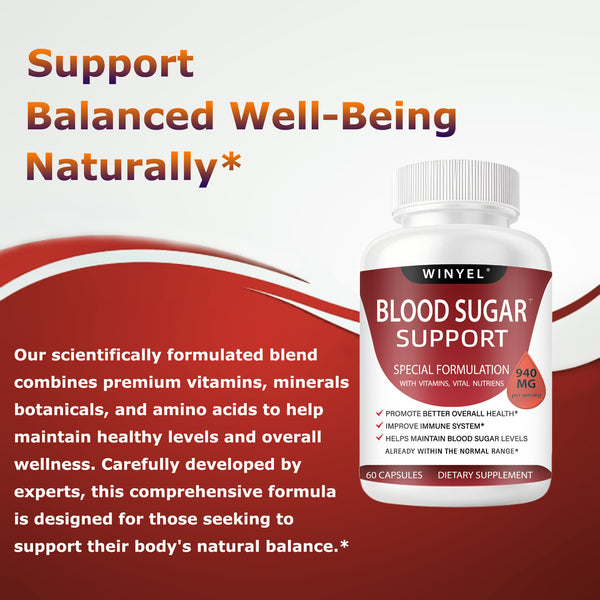 WINYEL Blood Sugar Complex - Premium Natural Supplement for Balanced Wellness