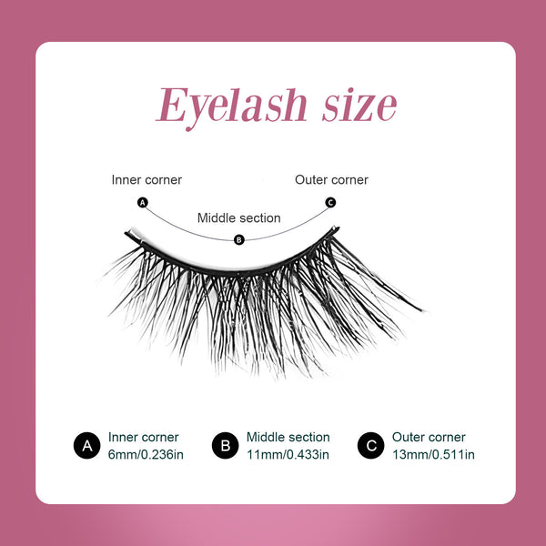 Natural Elegance Wispy Eyelashes - 7 Pairs of Comfortable, Lightweight Lashes