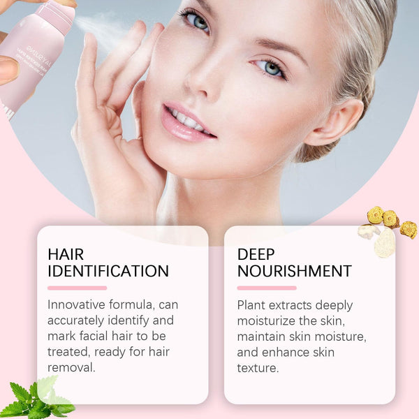 Hair Identifier Spray for Precision Shaving and Dermaplaning