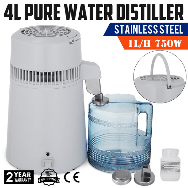 Premium 4L Stainless Steel Water Distiller for Ultimate Purity & Wellness
