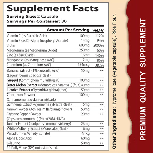 WINYEL Blood Sugar Complex - Premium Natural Supplement for Balanced Wellness