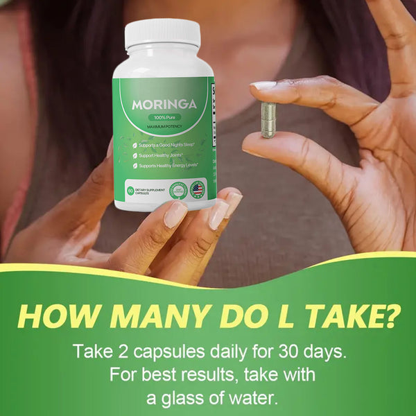 Pura Moringa Leaf Capsules for Energy, Metabolism & Immune Support