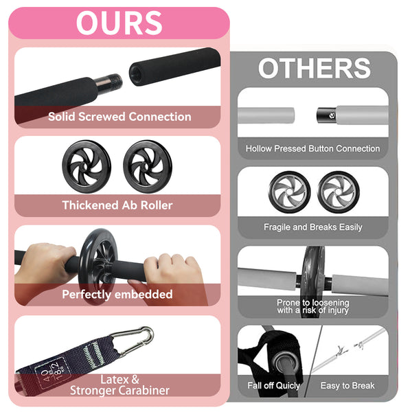 Professional Yoga & Pilates Bar Kit - 18-Piece Versatile Workout Set for Ultimate Comfort and Performance