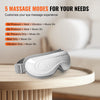 VEVOR Premium Heated Eye Massager with Bluetooth Music - 5 Modes, 180° Foldable Design