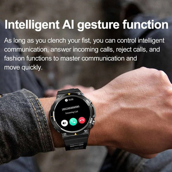 MAX18 Men Smartwatch AMOLED1.43inch Big Screen BT Calls Gesture Control AI Voice Sports Smart Watch Men - BloomRadiant