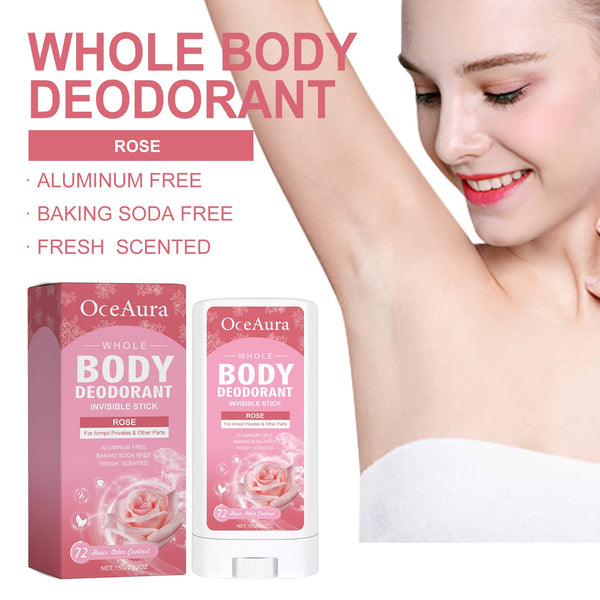 OceAura Whole Body Deodorant, Rose Fragrance Naturally Refreshing Lighten Underarm Odor Lasting Fragrance - BloomRadiant