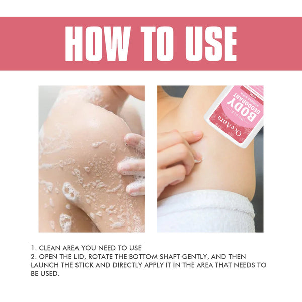 OceAura Whole Body Deodorant, Rose Fragrance Naturally Refreshing Lighten Underarm Odor Lasting Fragrance - BloomRadiant