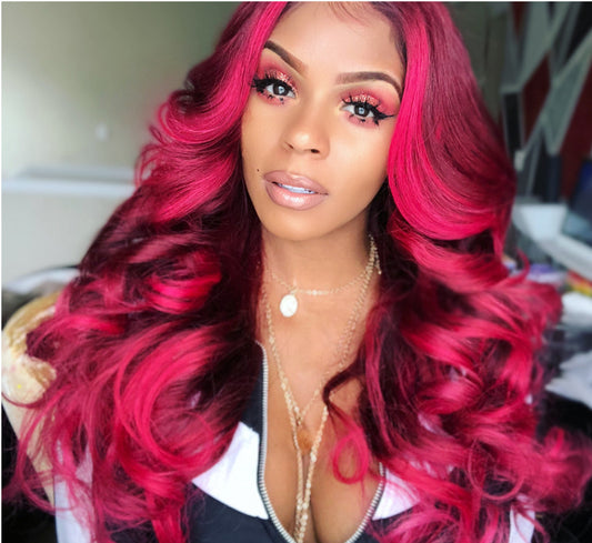Exquisite Rose Wavy Long Curly Hair Wig 💖