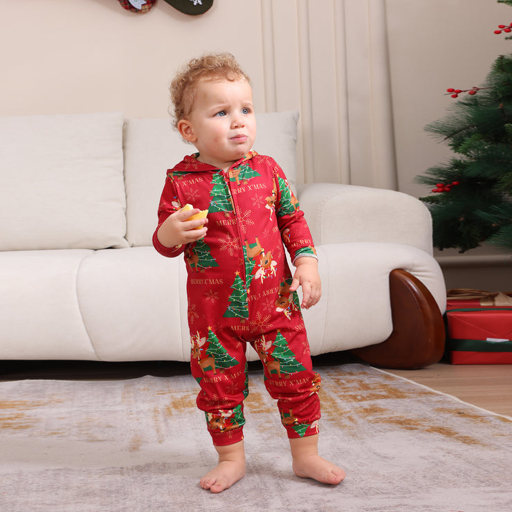 Festive Family Christmas Long Sleeve Trousers Set for Boys and Girls