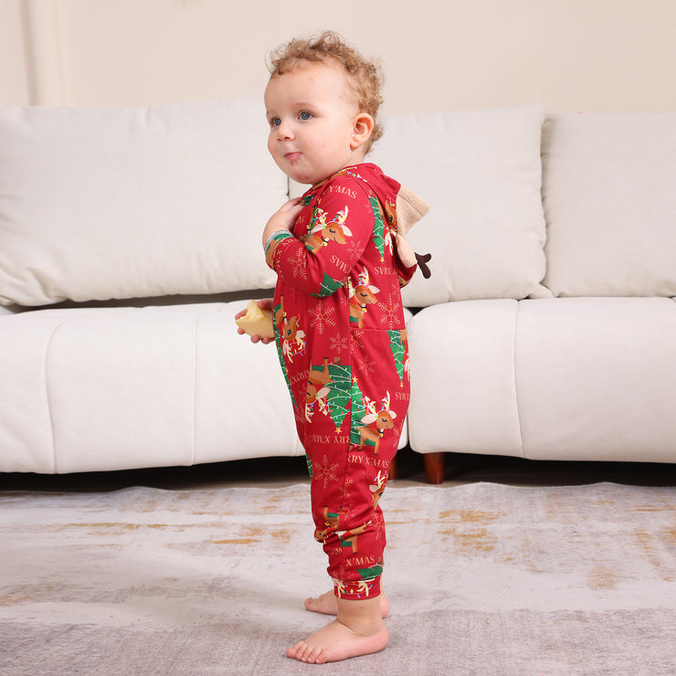 Festive Family Christmas Long Sleeve Trousers Set for Boys and Girls